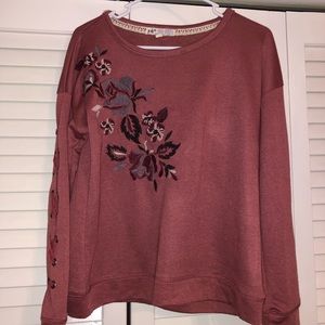 Floral sweat shirt